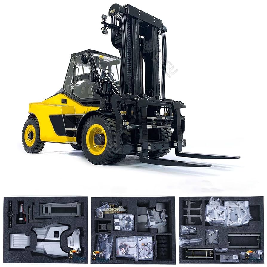 Lesu 1/14 RC油圧フォークリフト 1/14 Scale LESU RC RTR Model Forklift Assembled Transfer Car